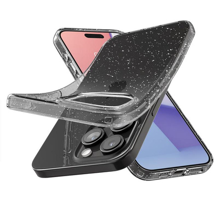 Spigen Liquid Crystal Glitter - Coque pour iPhone 15 Pro Max (Transparent)