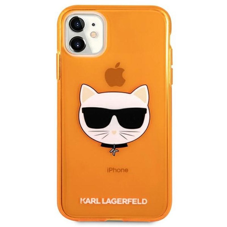 Karl Lagerfeld Choupette Head - iPhone 11 Case (fluo orange)