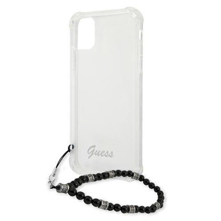 Guess Black Pearl Strap - pouzdro pro iPhone 12 / iPhone 12 Pro (průhledné)