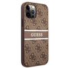 Guess 4G Printed Stripe Case iPhone 12 / iPhone 12 Pro (marron)
