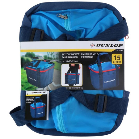 KOSZYK ROWEROWY NA KIEROWNICĘ, Torba Rowerowa na Zakupy, Dunlop, 15 L