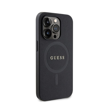 Pouzdro Guess Saffiano MagSafe - iPhone 15 Pro (černé)