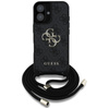 Guess 4G Big Logo Cord Strap Crossbody - Case for iPhone 16 (black)