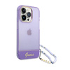 Guess Translucent Pearl Strap - iPhone 14 Pro Tasche (lila)