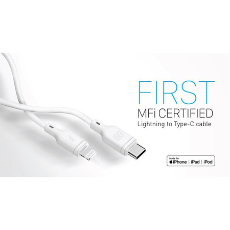 Momax Zero - Câble de connexion USB-C (Power Delivery Fast Charging 3A) vers Lightning MFi 1,2 m (blanc)
