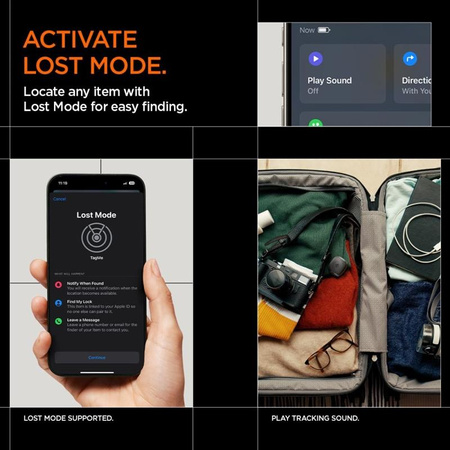 Spigen TagMe Bluetooth Tracker - Key, Backpack, Bag Locator Apple Find My (Black)