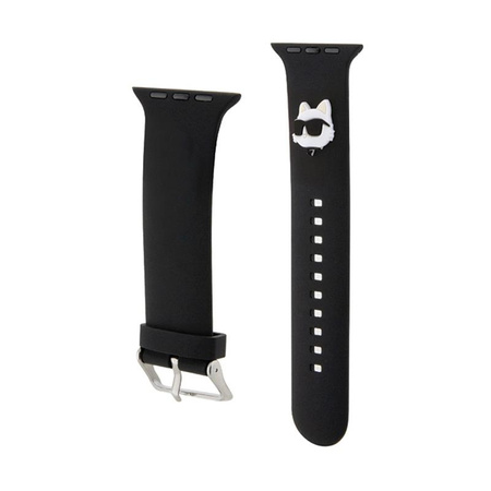 Karl Lagerfeld 3D Rubber Choupette Head NFT - Bracelet pour Apple Watch 38/40/41 mm (noir)