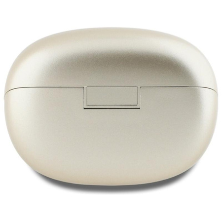 Guess Capsule s potiskem loga - sluchátka Bluetooth TWS ANC & ENC + nabíjecí pouzdro (zlaté)