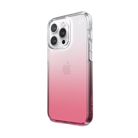 Speck Presidio Perfect-Clear + Ombre - iPhone 13 Pro Case with MICROBAN Coating (Clear/Vintage Rose)