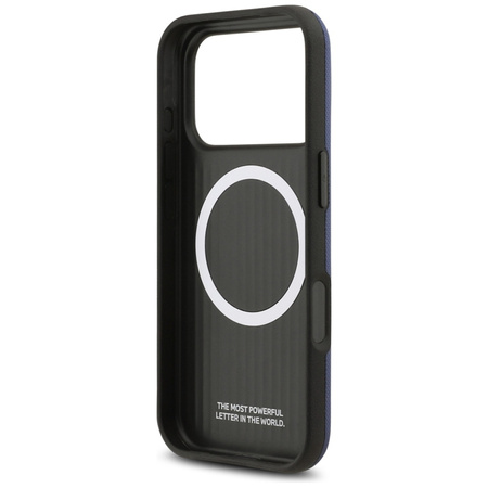 Etui do iPhone 17 Pro do MagSafe BMW M Oryginalny Skórzany Granatowy Case