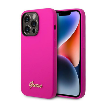 Guess Silicone Vintage - iPhone 14 Pro Case (fuchsia)
