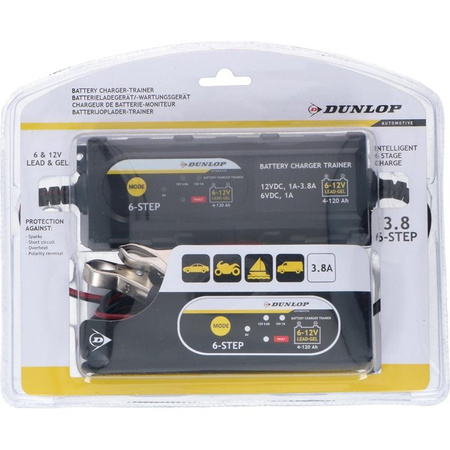 Dunlop - Chargeur intelligent / chargeur 3,8A 6-12V