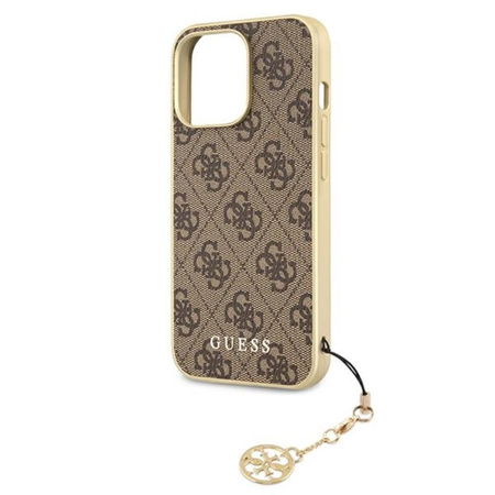 Kolekce Guess 4G Charms - pouzdro na iPhone 13 Pro (hnědé)