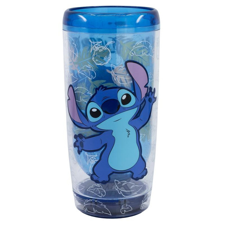 Disney Stitch Ohana – Kubek nieprzewracalny z izolacją termiczną i Smartgrip (625 ml, bez BPA, licencjonowany)