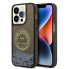 Karl Lagerfeld Liquid Glitter Round RSG Logo Case - pouzdro na iPhone 14 Pro (černé)