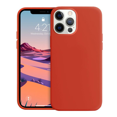 Crong Color Cover - pouzdro pro iPhone 12 / iPhone 12 Pro (červené)