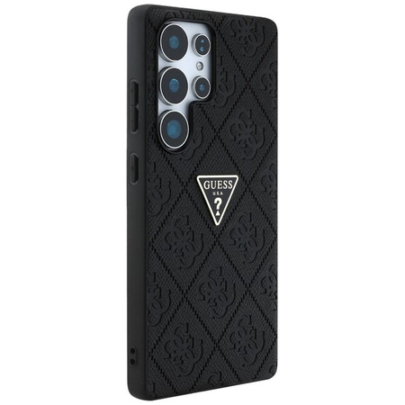 Pouzdro Guess Hot Stamp 4G Pattern Triangle Metal Logo - Samsung Galaxy S25 Ultra (černé)