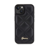 Guess Quilted Metal Logo - pouzdro na iPhone 15 (černé)