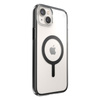 Speck Presidio Perfect-Clear with Impact Geometry + MagSafe - iPhone 14 Plus Case with MICROBAN Coating (Clear / Black)