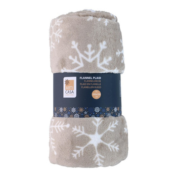 Arti Casa - Flanell-Weihnachtsdecke 150x200 cm (Beige)