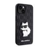 Karl Lagerfeld Saffiano Monogram NFT Choupette - Coque pour iPhone 14 Plus (Noir)