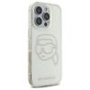 Karl Lagerfeld IML Rhinestones Karl Head - pouzdro pro iPhone 16 Pro (průhledné)
