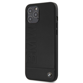 Bmw bőr Hot Stamp - iPhone 12 Pro Max tok (fekete)