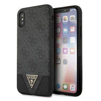 Guess 4G Triangle Collection - Coque pour iPhone Xs / X (gris)