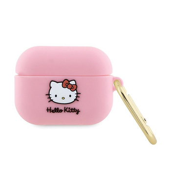 Hello Kitty szilikon 3D Kitty Head - AirPods Pro tok (rózsaszín)