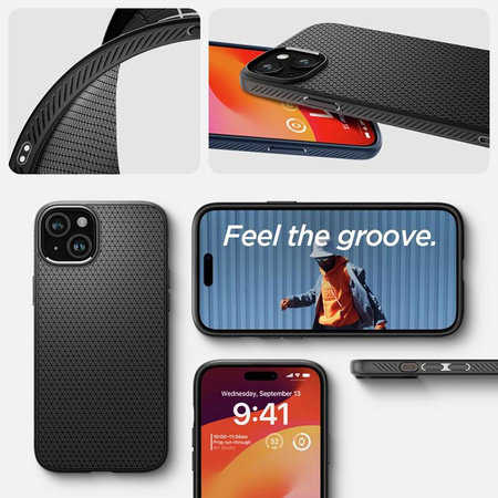 Spigen Liquid Air - pouzdro pro iPhone 15 Plus (matně černé)