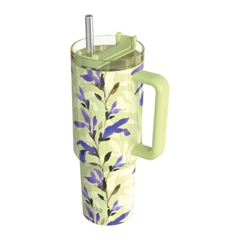 Quokka Stream - Tasse thermique en acier inoxydable de 1200 ml avec paille (Matcha)