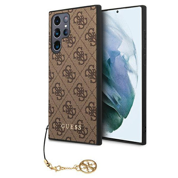 Guess 4G Charms Collection - Etui Samsung Galaxy S22 Ultra (brązowy)