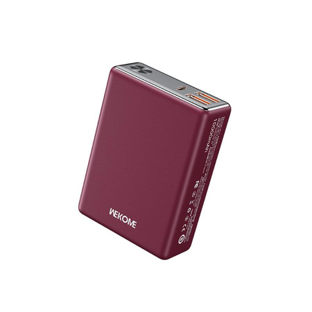 WEKOME WP-27 Tint Series - Banque d'alimentation 10000 mAh Chargement super rapide USB-C PD 20W + 2x USB-A QC3.0 22.5W (Rouge)