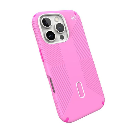 Speck Presidio2 Grip ClickLock & MagSafe - iPhone 16 Pro Case (True Pink / Shocking Pink / White)