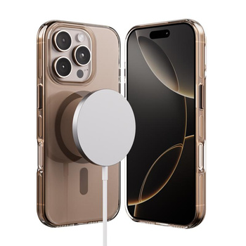 Crong Clear MAG Pro - Custodia MagSafe per iPhone 16 Pro (deserto)
