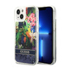Guess Liquid Glitter Flower - iPhone 14 Plus Case (blue)
