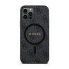 Guess 4G Collection Leather Metal Logo MagSafe - pouzdro pro iPhone 12 / iPhone 12 Pro (Black)