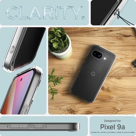 Spigen Ultra Hybrid - Étui pour Google Pixel 9a (Crystal Clear)