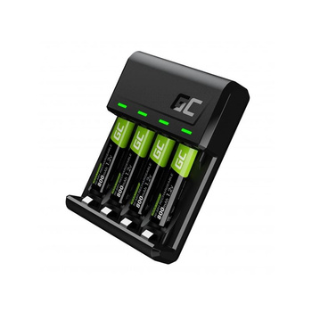 Green Cell VitalCharger - Ladegerät + 4x wiederaufladbare Batterien AAA / HR03 800mAh