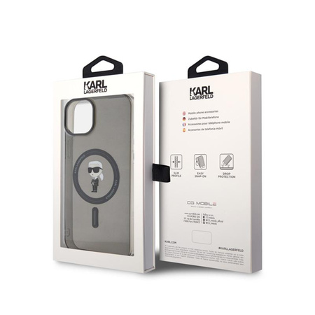 Karl Lagerfeld IML Ikonik MagSafe - pouzdro pro iPhone 15 Plus (černé)