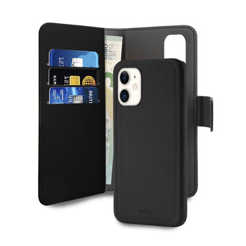 PURO Wallet Detachable - pouzdro 2 v 1 pro iPhone 11 (černé)