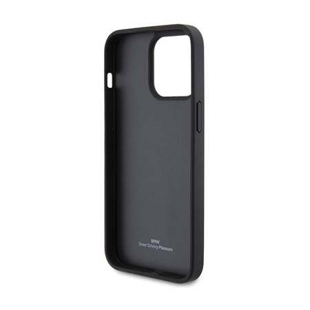 BMW Leather Diamond Pattern - Étui pour iPhone 15 Pro Max (noir)