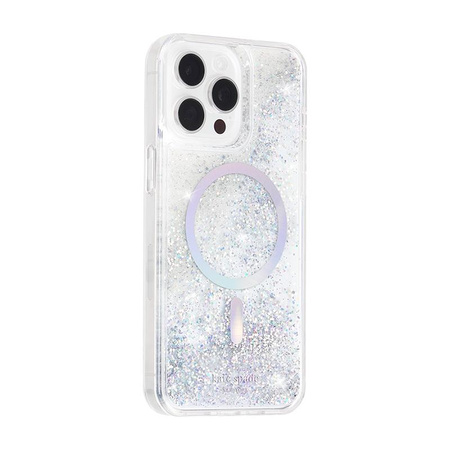 Kate Spade New York Liquid Glitter MagSafe - pouzdro pro iPhone 15 Pro (opálově duhové)