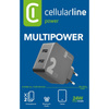 Cellularline Multipower 2 - 2x USB-A 12W + 12W mains charger (black)