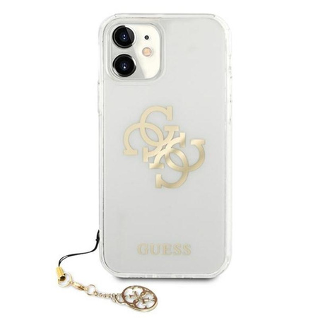 Guess 4G Big Logo Charm - pouzdro pro iPhone 11 (zlaté přívěsky)