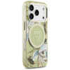ETUI DO IPHONE 17 PRO do MAGSAFE GUESS ZIELONE ORYGINALNE ELEGANCKIE KWIATY
