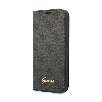 Guess 4G fém kamera körvonalú könyvtípusú tok - iPhone 14 Pro Max tok (fekete)