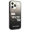 Karl Lagerfeld Gradient Ikonik Karl & Choupette - Hülle für iPhone 13 Pro (Schwarz)