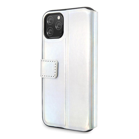 Guess Booktype Iridescent - Coque iPhone 11 Pro (Argent)