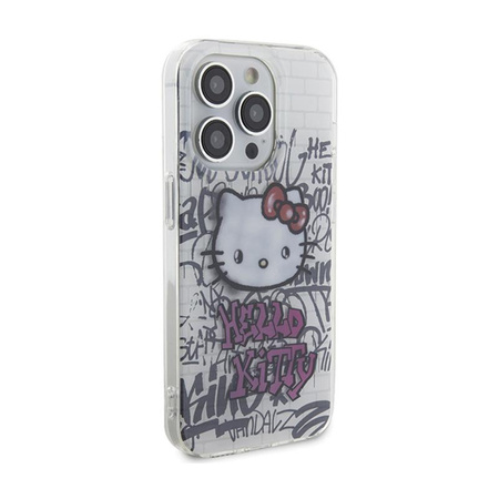 Hello Kitty IML Kitty On Bricks Graffiti - Etui iPhone 15 Pro Max (biały)